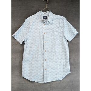 The Original Ben Sherman Short Sleeve Blue Denim Men's Shirt Size Small All-over